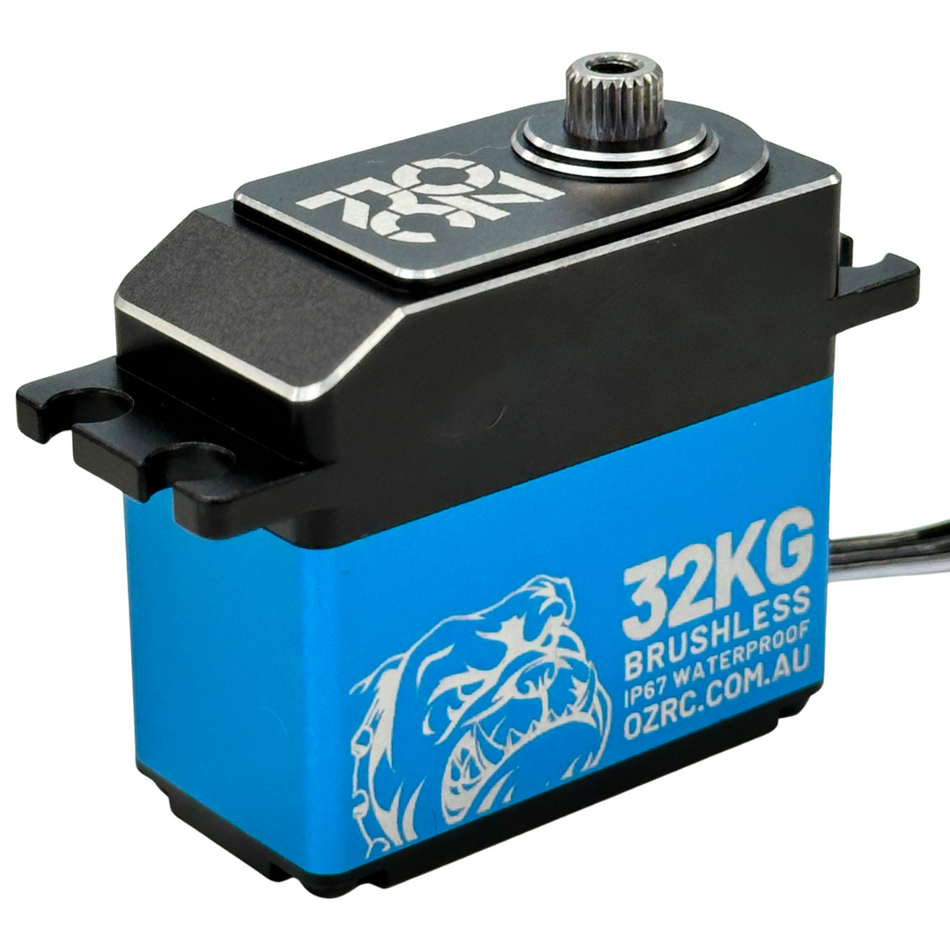 OZRC GD 32kg Brushless HV Metal Gear Waterproof Steering Servo 25T Blue