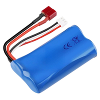 OZRC Li-ion Battery 7.4V 1500mAh Deans T-Plug 18650 for RC Car Monster Truck 1/18