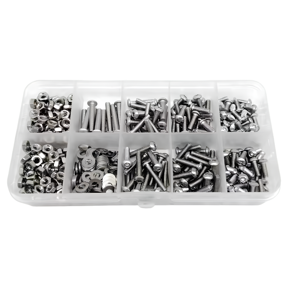 OZRC M3 304 Stainless Steel Button Head RC 3mm Screw, Washer & Nut Kit 480pcs