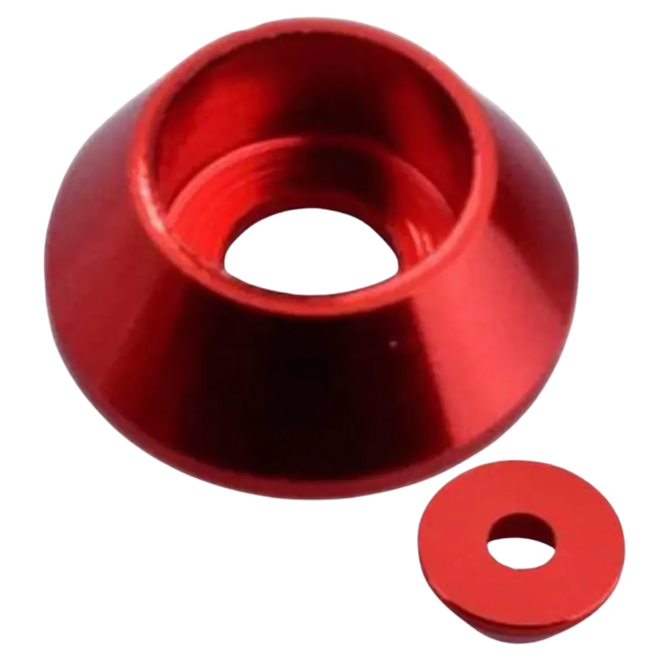 OZRC M3 Aluminium Cap Washer Set 10pcs Suits RC Alloy Parts Red