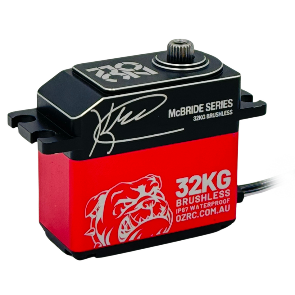 OZRC McBride Series 32kg Brushless HV Metal Gear Waterproof Steering Servo 25T Red