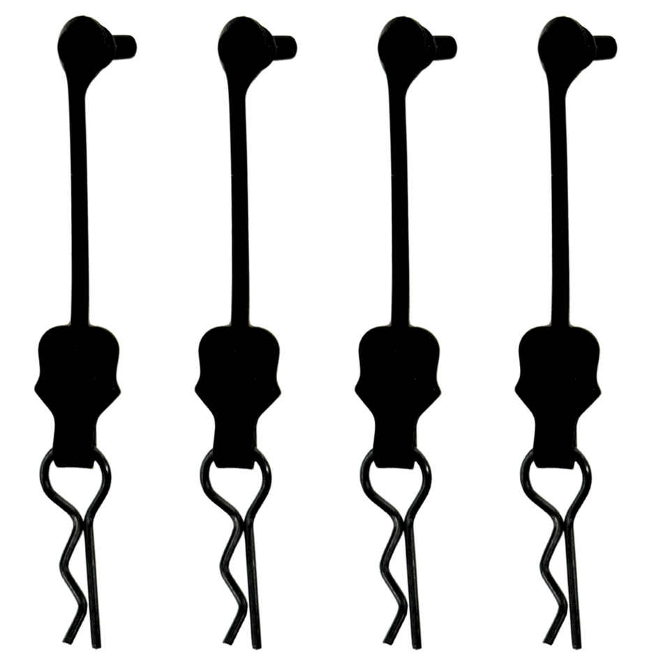OZRC Medium 1.2mm Body Pins w/ Black Rubber Tab Connects to Body Shell 4pcs