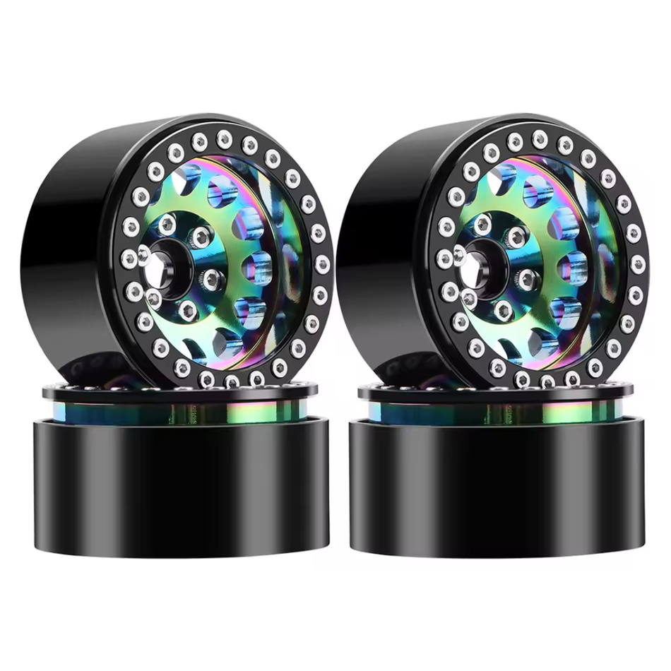 OZRC Metal 1.9 Beadlock Wheel Rim Hub 12mm Hex for 1/10 Traxxas Enduro Axial FMS Rainbow v2