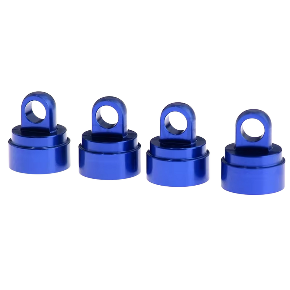 OZRC Metal Shock Caps Blue for 1/10 Traxxas Slash Rustler Hoss 4pcs