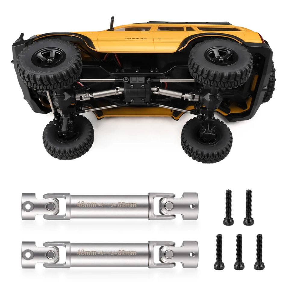 OZRC Stainless Steel Centre Drive Shafts for 1/18 FMS FCX18 LC80 Silver