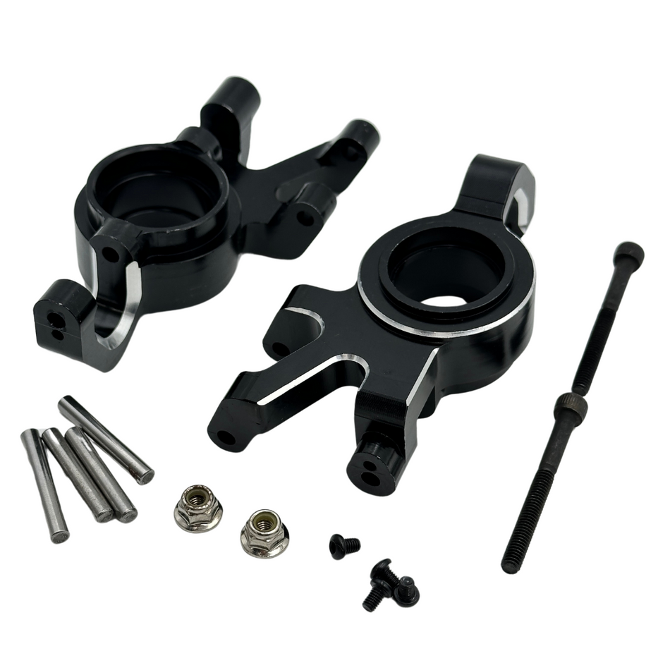 OZRC Traxxas X-Maxx Front Alloy Steering Knuckles Black Upgrade Pair 2pcs