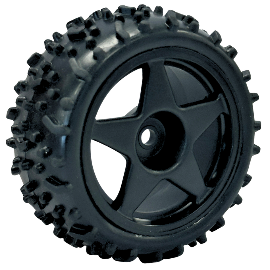 OZRC Tyre 1/10 Buggy 12mm Hex 5 Spoke Pre-Glued L&R Pair 3691BB1