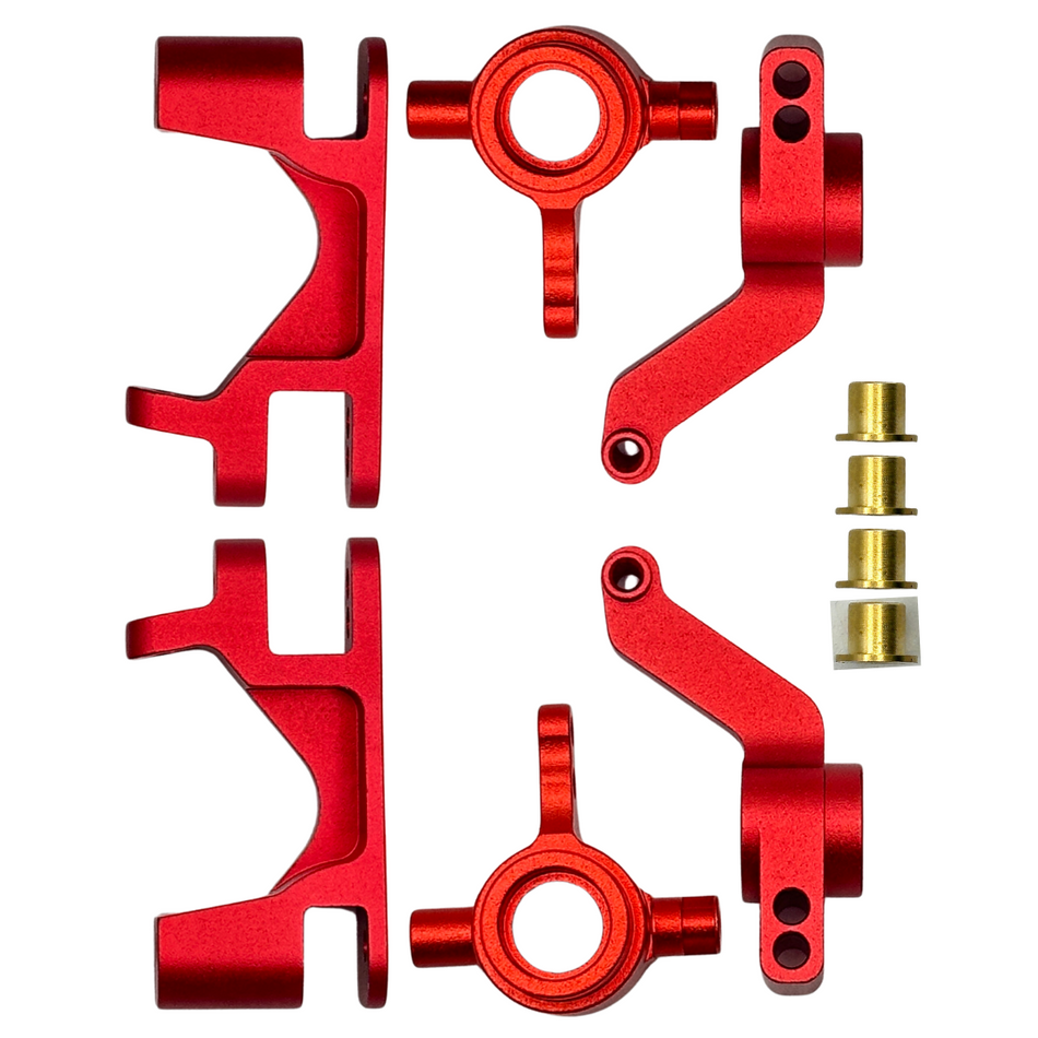 OZRC Upgrade Red Alloy 4X4 Hub Carrier Set for Traxxas Slash Rustler Hoss