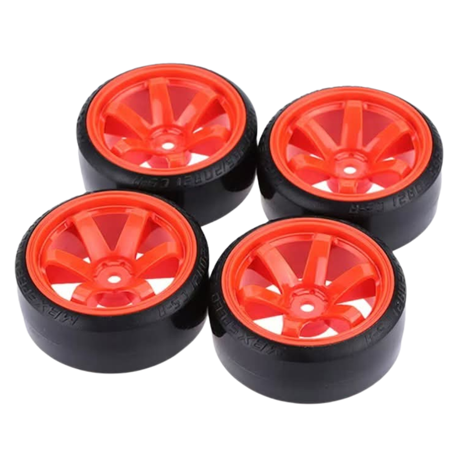 OZRC Orange Drift Wheels w/ Tyres Complete set for On-road 1/10 4pcs