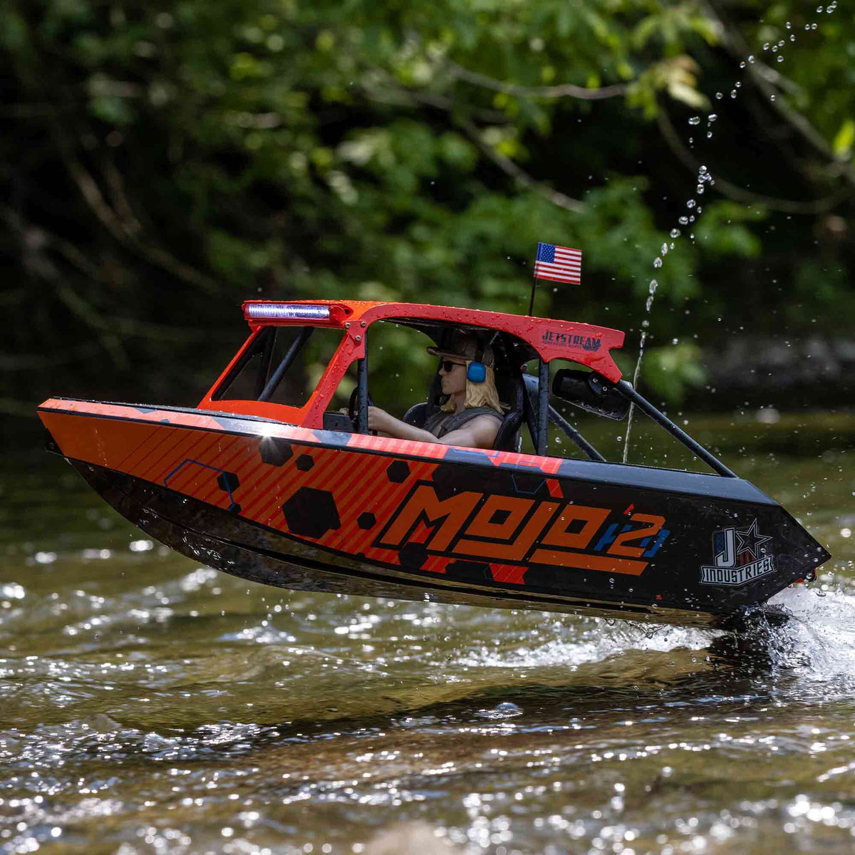 Jet Boat Performance ProBoat Jetstream Brushless 1/6 24in Jet Boat RTR, Mojo 2 Scheme PRB08 ...
