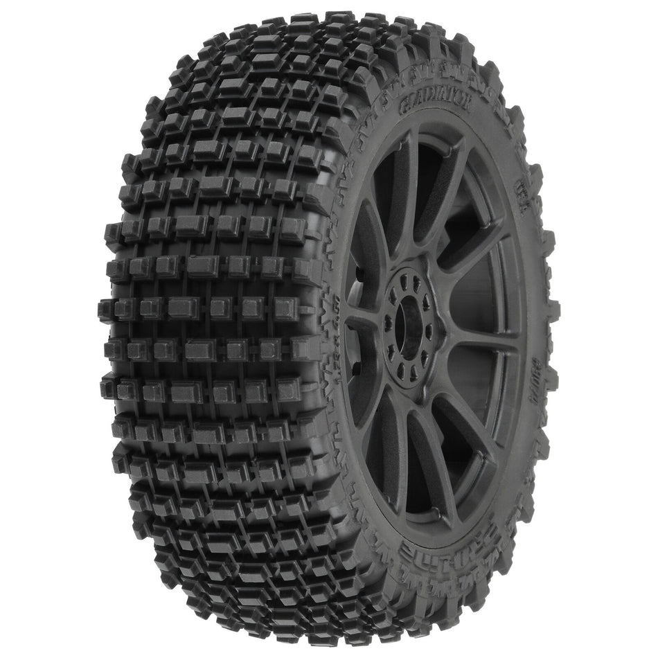 Proline 1/8 Gladiator M2 RC Buggy Tyres & Black Mach 10 Wheels (2) PR9074-21