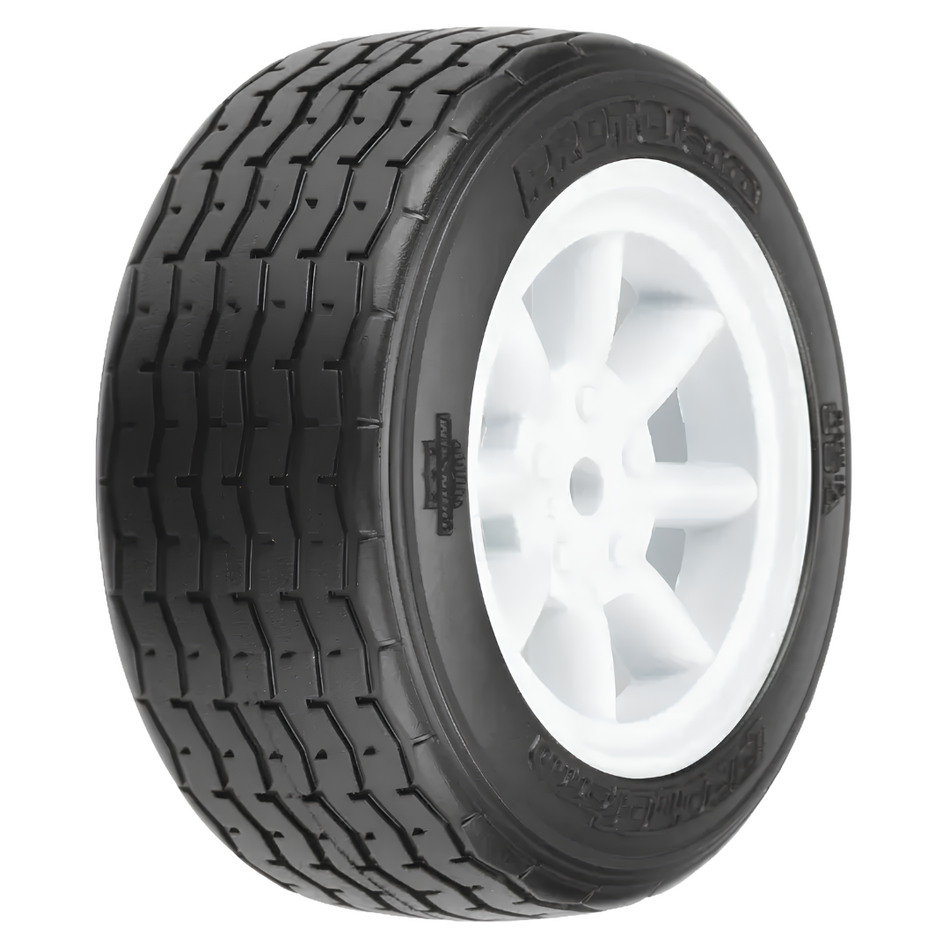 PROTOform VTA 1/10 Touring Car Front 26mm Tyres Mounted White Wheels PR10140-17