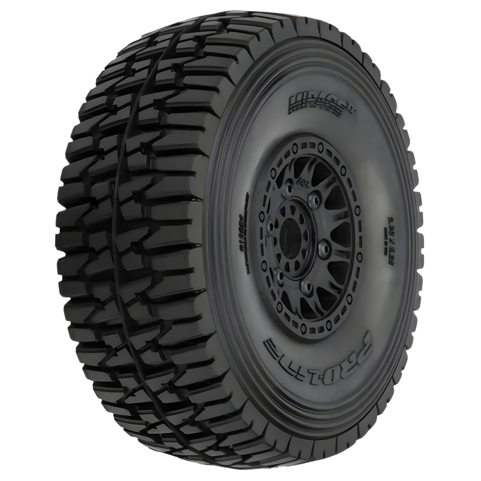 Pro-Line 1/7 Mirage TT Pre-Mounted Tyres w/Raid Wheels, Mojave & UDR 2pc PRO1022410