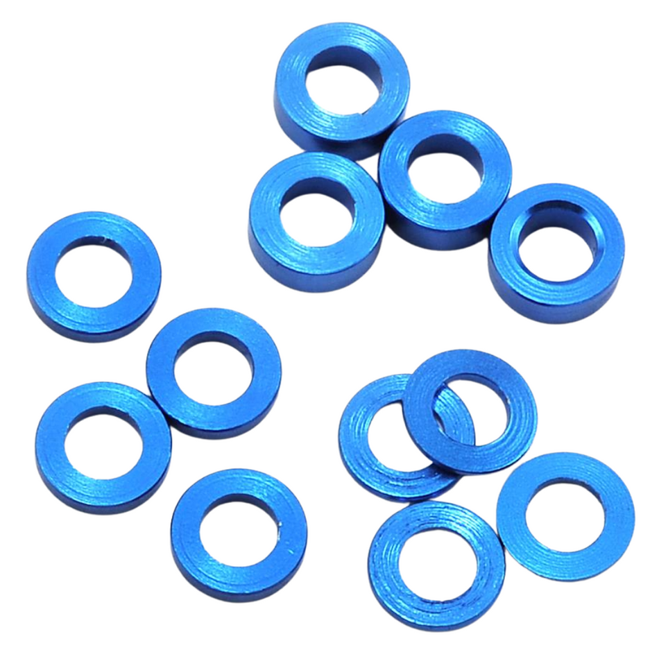 ProTek RC Aluminium Ball Stud Washer Set Blue 12pcs PTK-8371
