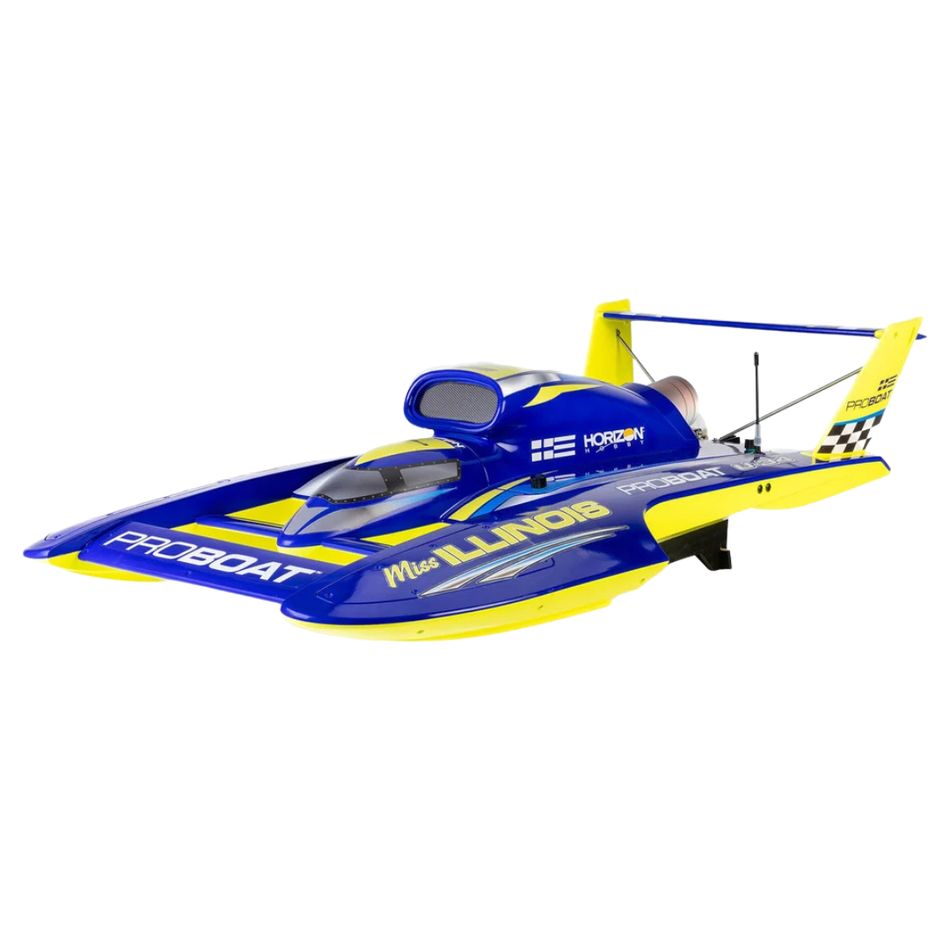 Pro Boat Miss Illinois U-34 RC Hydroplane Boat 34 Inch 8S Brushless RTR Blue PRB-2072T1
