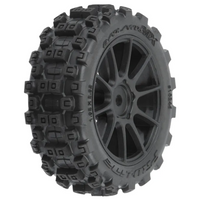 Proline Badlands MX 1.9in Tyres Mounted on Mach-10 Black Wheels 4pcs PRO1024610