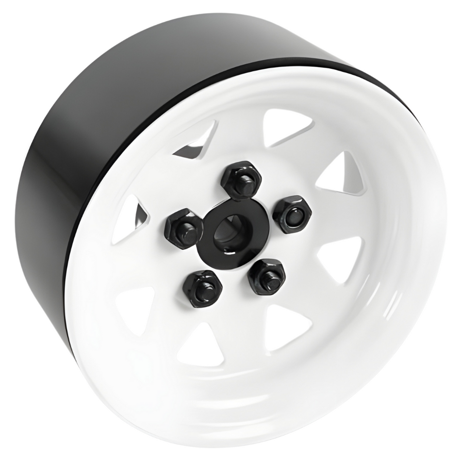 RC4WD 5 Lug Wagon 1.9" Steel Stamped Beadlock Wheels (White) Z-W0127