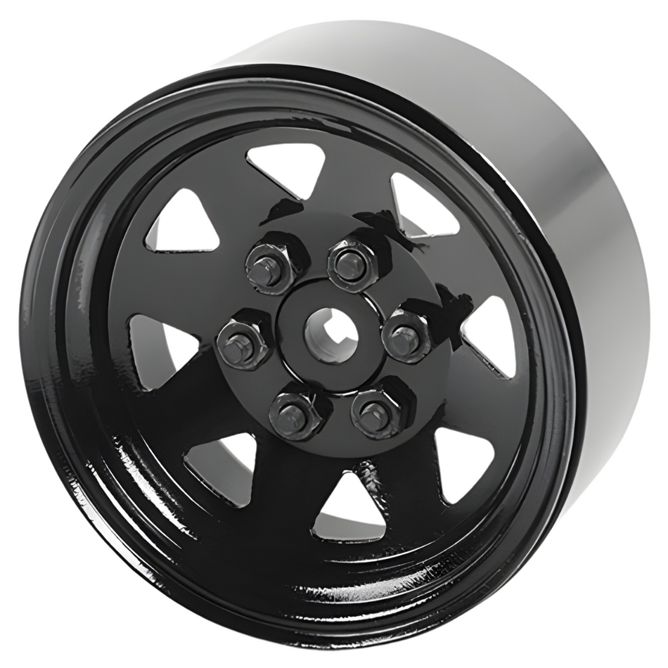 RC4WD 6 Lug Wagon 1.9" Steel Stamped Beadlock Wheels (Black) Z-W0130