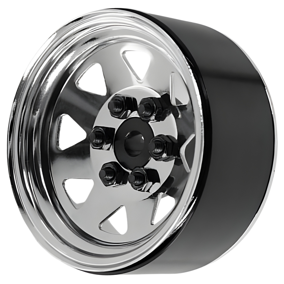 RC4WD 6 Lug Wagon 1.9" Steel Stamped Beadlock Wheels (Chrome) Z-W0002