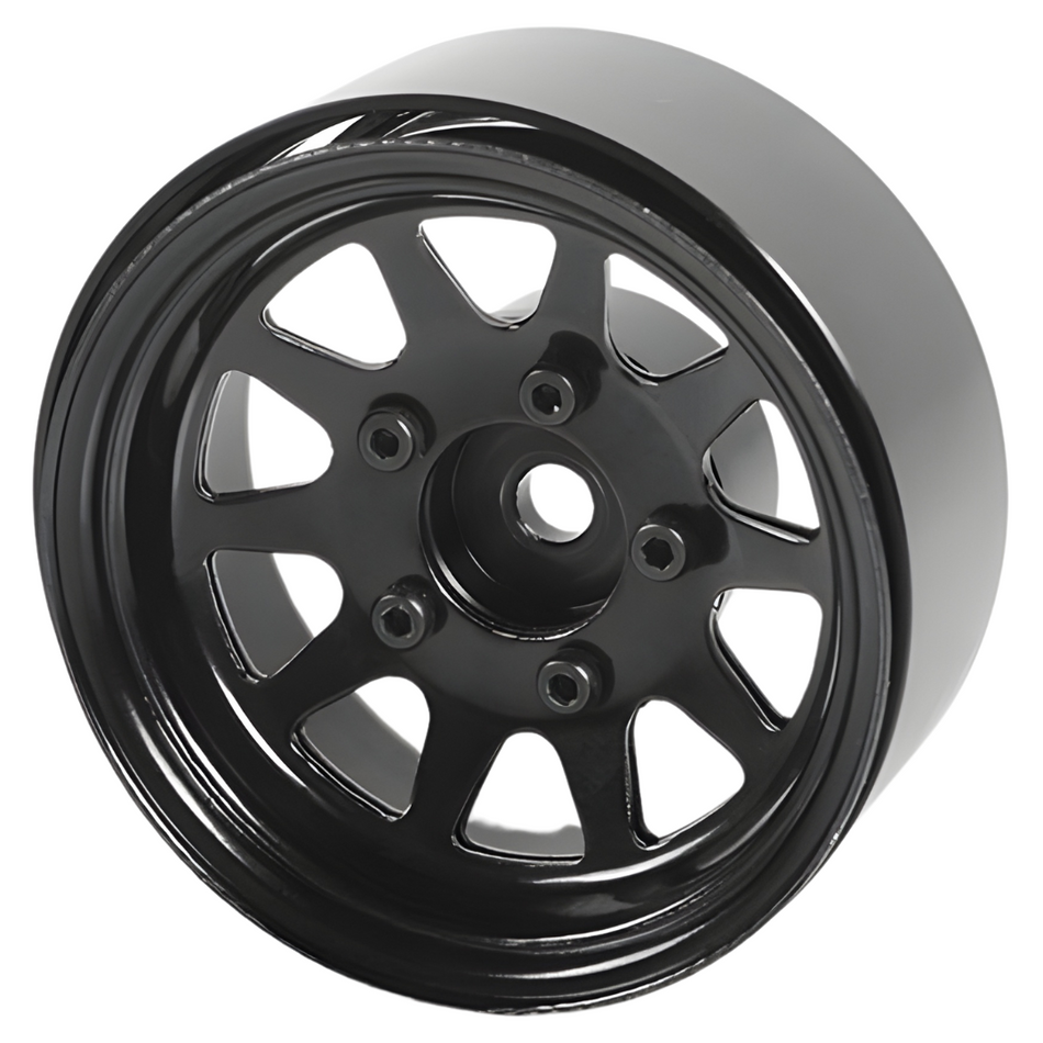 RC4WD OEM Stamped Steelie 1.55" Beadlock 1/10 RC Crawler Wheels (Black) Z-W0262