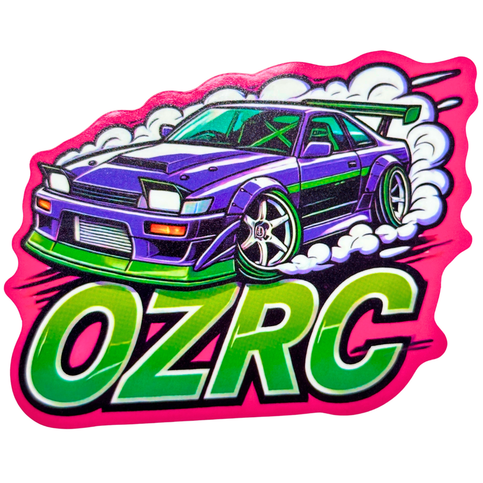 OZRC Special Edition Drift Car Sticker 180SX/AE86 Custom Purple/Green Design