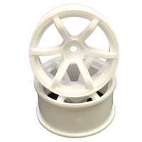 Yokomo RP RC 1/10 Drift Wheel 6 Spoke Offset 8mm White RP-6213W8A