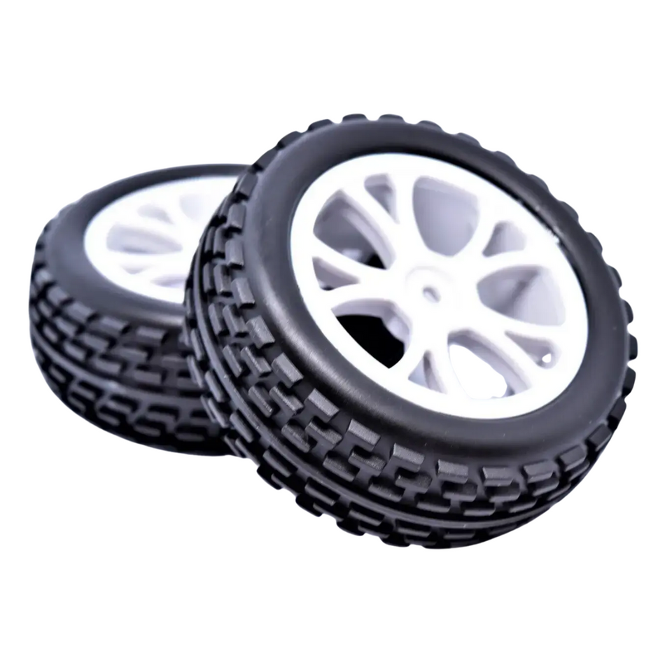 River Hobby VRX Front Buggy Tyre Set 1/10 Off-road Durable Rubber White RH-10302W