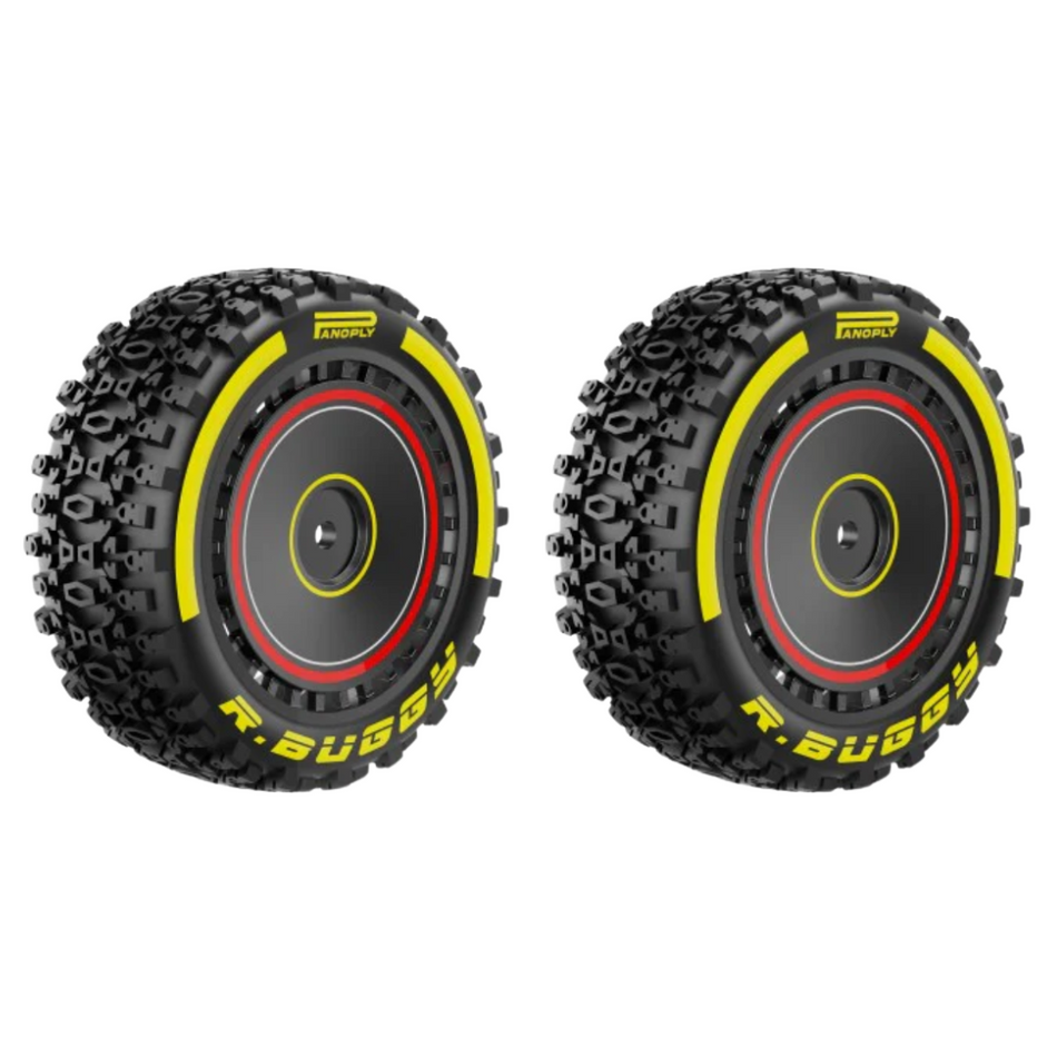 Rlaarlo Red Wheel & Tyre Assembly Suits X12S Buggy Front R16125