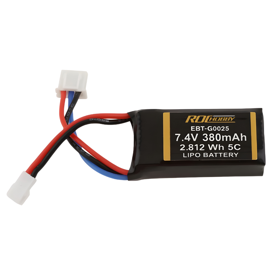 RocHobby 2S 7.4V 380mAh Lipo Battery (C2052) C1389R