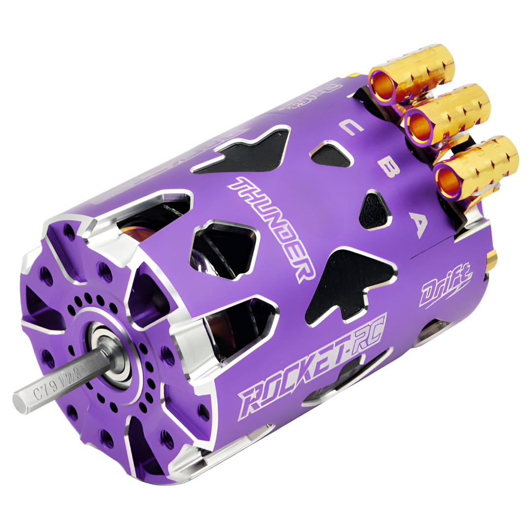 Rocket RC Thunder 540 13.5T Sensored Brushless Drift Motor Purple 0540 ...