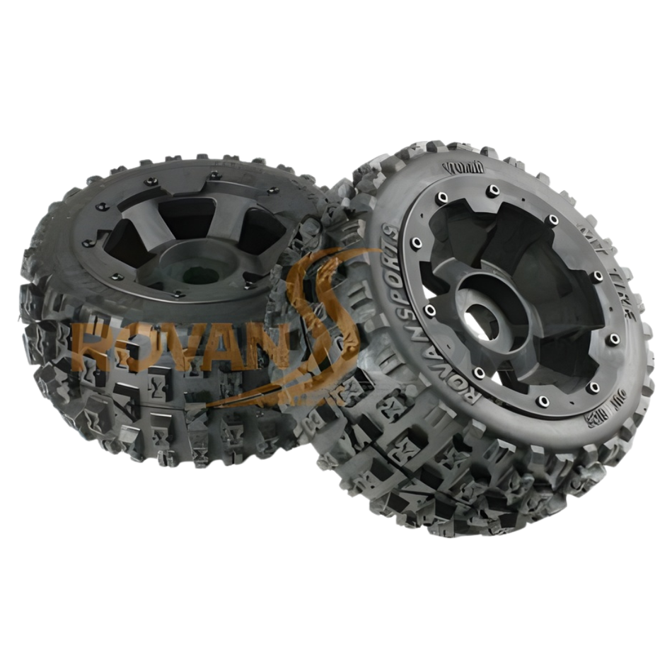 Rovan KSRC85079 Baja 5B Rear Knobby Tyre Rim Large Tread 2pc
