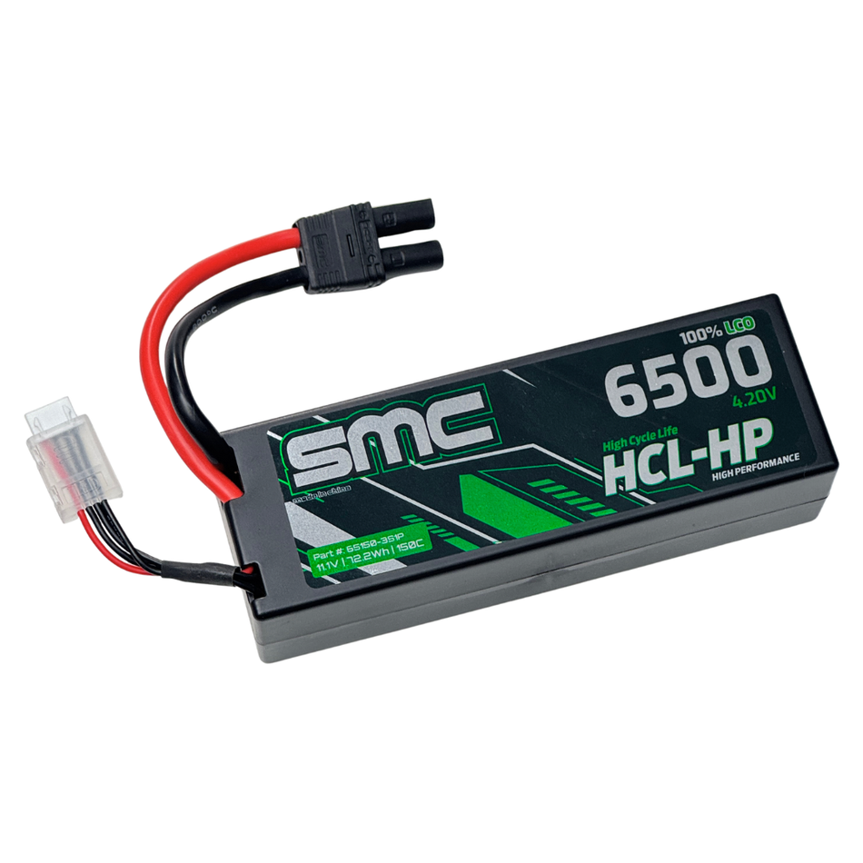 SMC 11.1V 3S 6500mAh 150C Hardcase LiPo Battery EC5 IC5 SMC-65150-3S1P-SC5