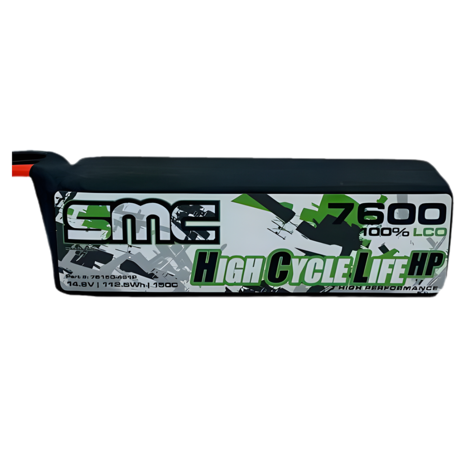 SMC HCL-HP 14.8V 7600mAh 150C LiPo Battery G10 Plates TRX ID Plug
