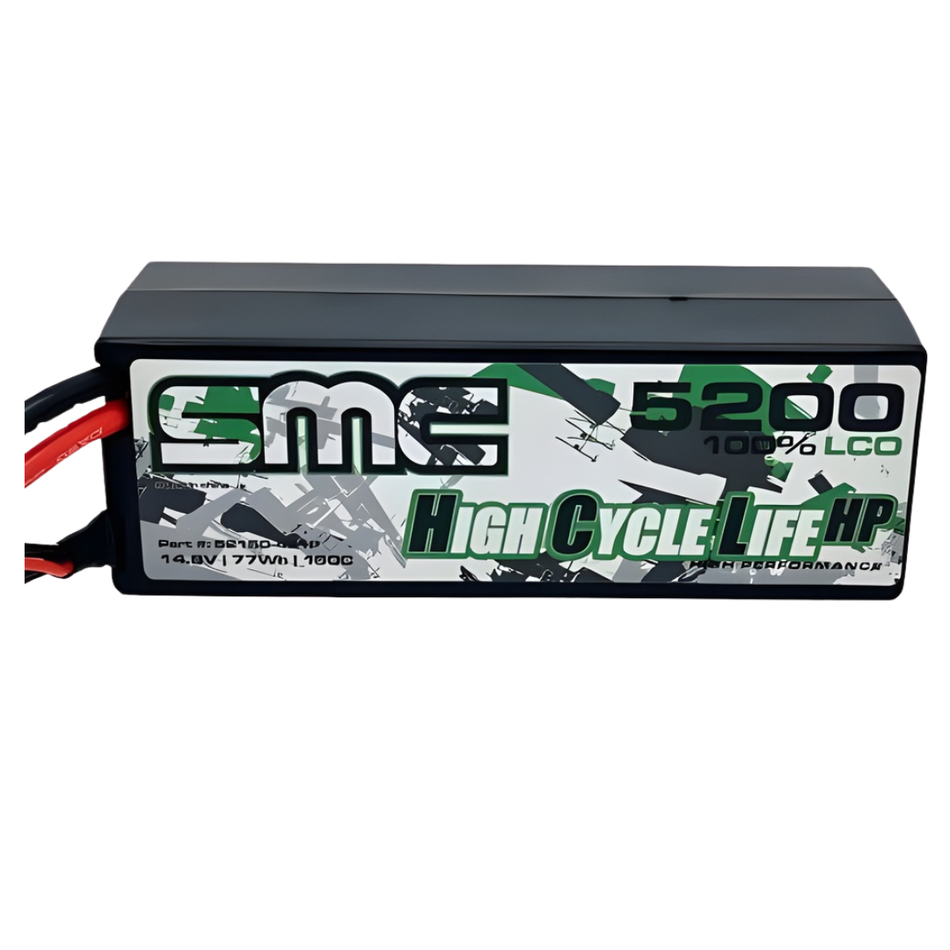 SMC HCL HP 4S 5200mAh 150C Hardcase LiPo Battery T Plug SMC52150