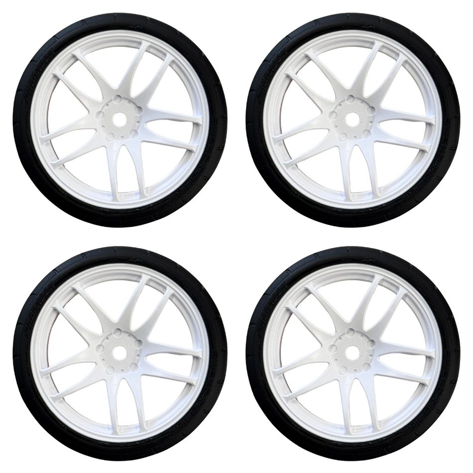 SWEEP Hankook 32 TC Rubber Tyres Glued Emotion Wheels 4pcs SW-SFWK-D32AWPG