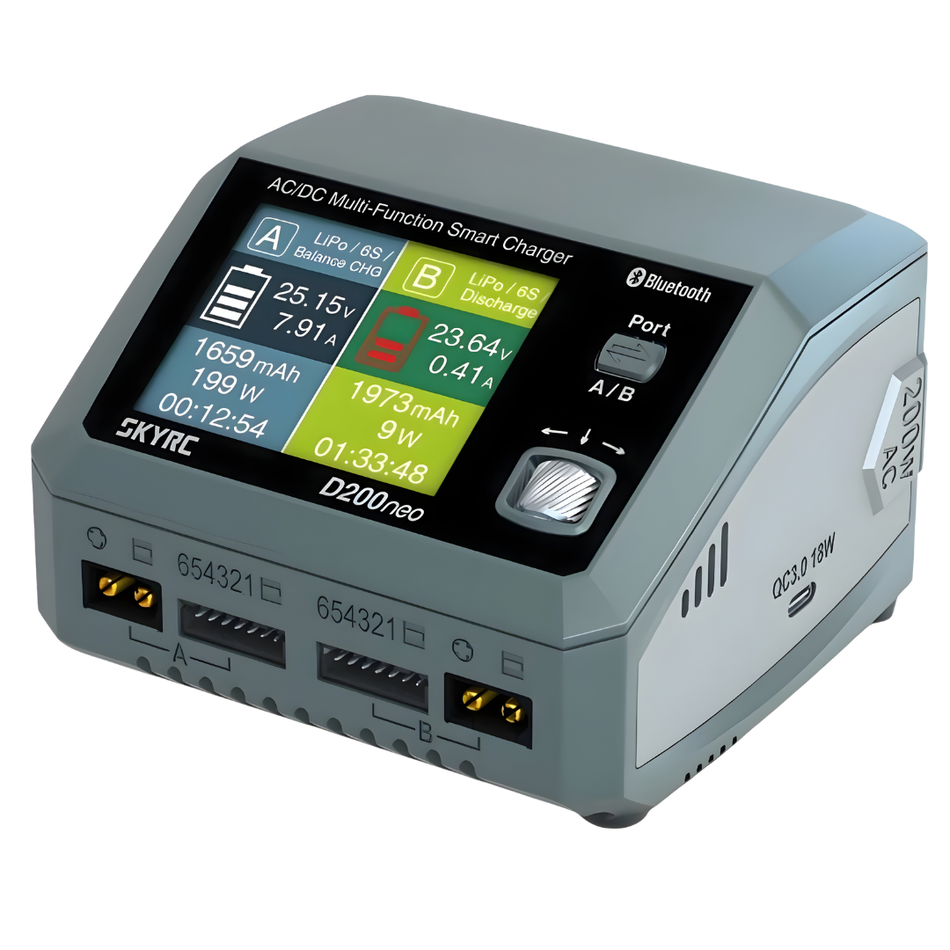 SkyRC D200 Neo Duo Smart Charger 200W AC 800W DC Balance Charger SK-100196