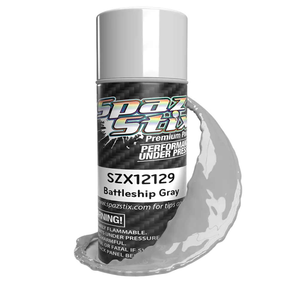 Spaz Stix Battleship Gray Paint Aerosol 3.5oz 104ml Can SZX12129