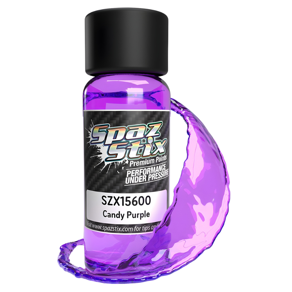 Spaz Stix Candy Purple Airbrush Ready Paint, 2oz 59ml Bottle SZX15600
