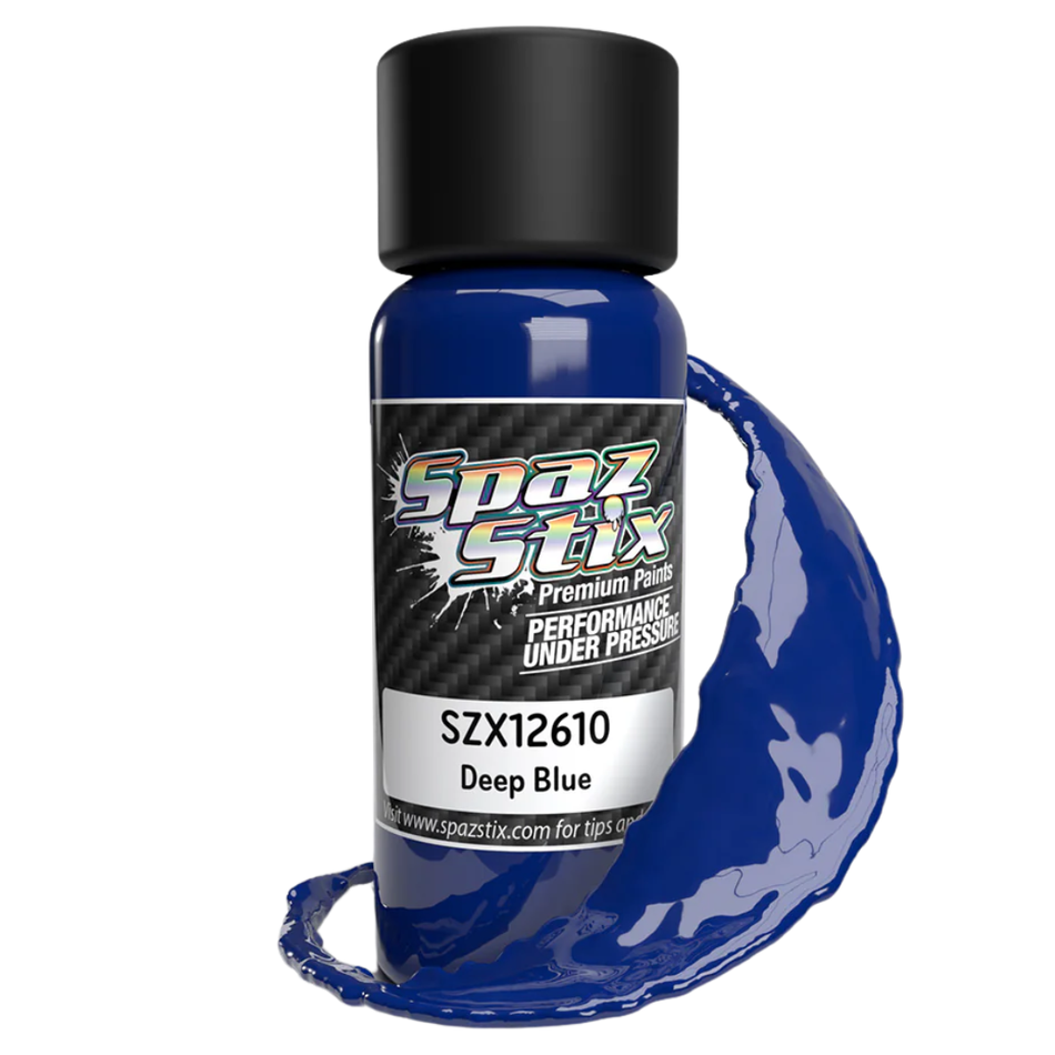 Spaz Stix Deep Blue Airbrush Ready Paint 2oz 59ml Bottle SZX12610