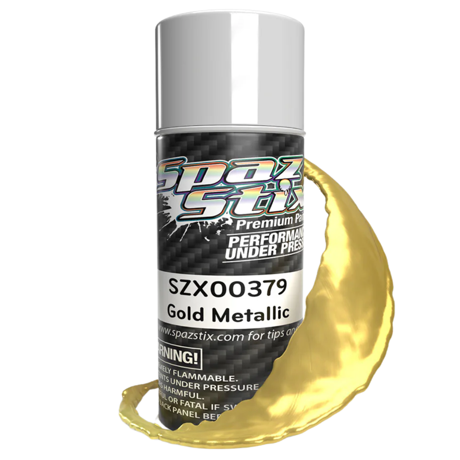 Spaz Stix Gold Metallic Aerosol Paint 3.5oz 104ml Can SZX00379