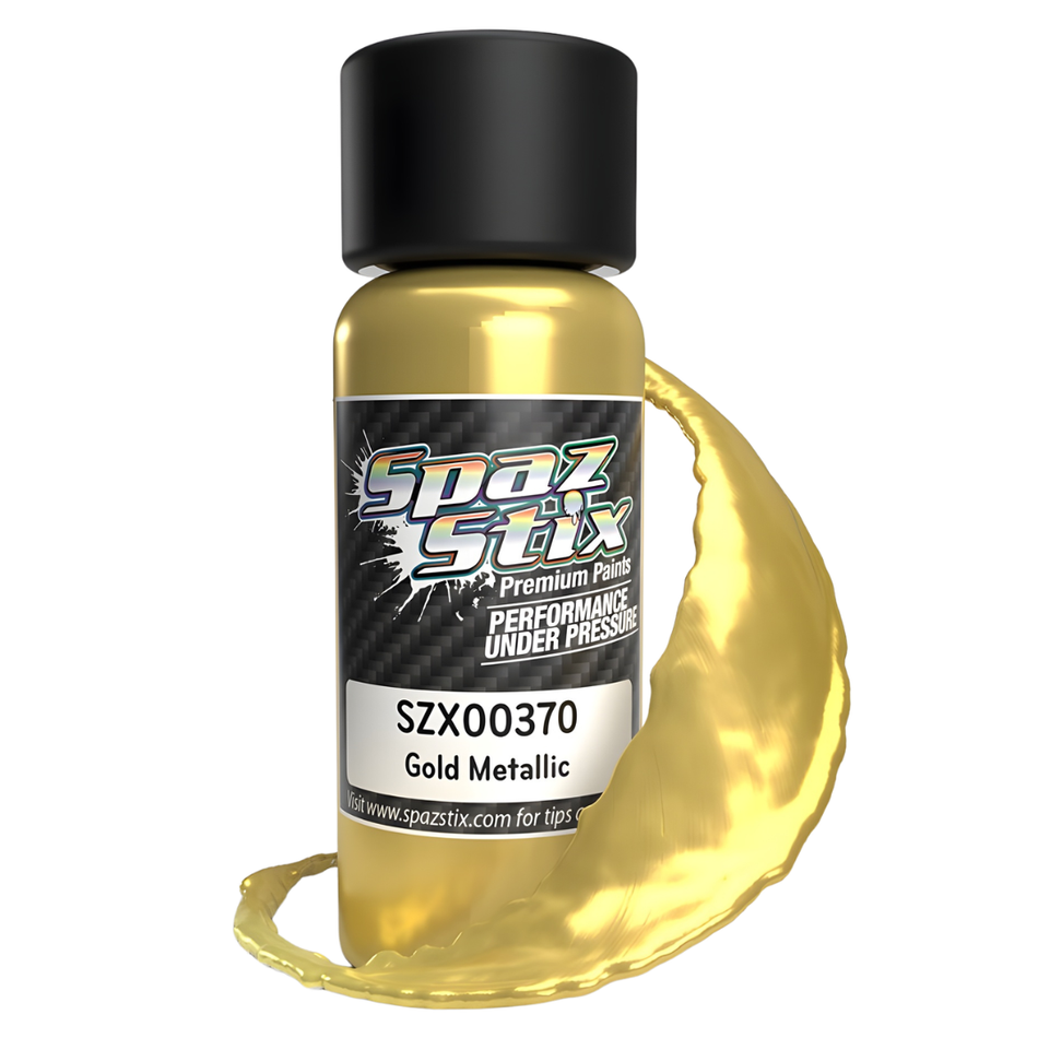 Spaz Stix Gold Metallic Airbrush Paint 59ml Polycarbonate RC SZX00370