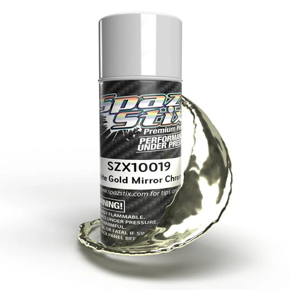Spaz Stix Gold Mirror Chrome Aerosol Paint 3.5oz Can SZX10019
