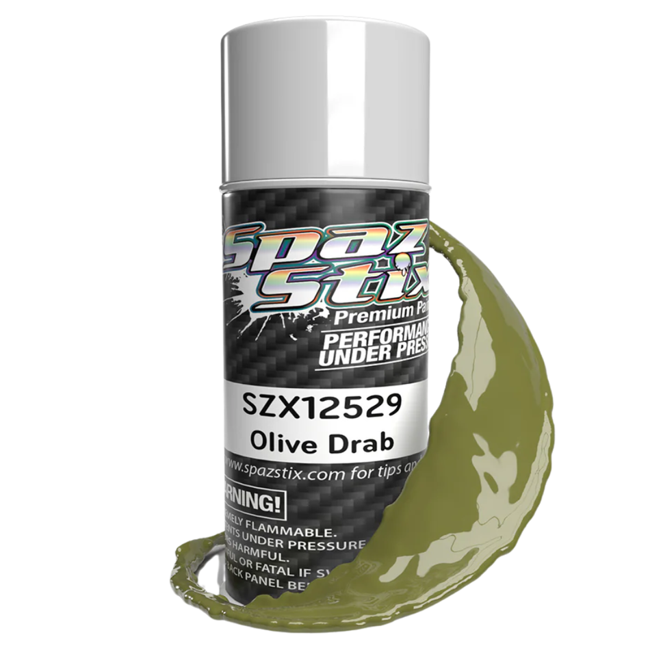Spaz Stix Olive Drab Aerosol Paint 3.5oz 104ml Can SZX12529