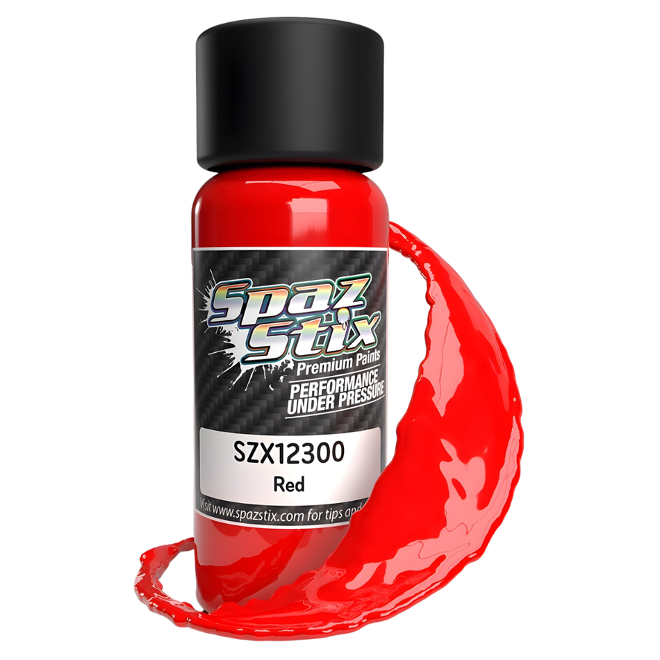 Spaz Stix Solid Red Airbrush Paint 59ml Polycarbonate RC SZX12300