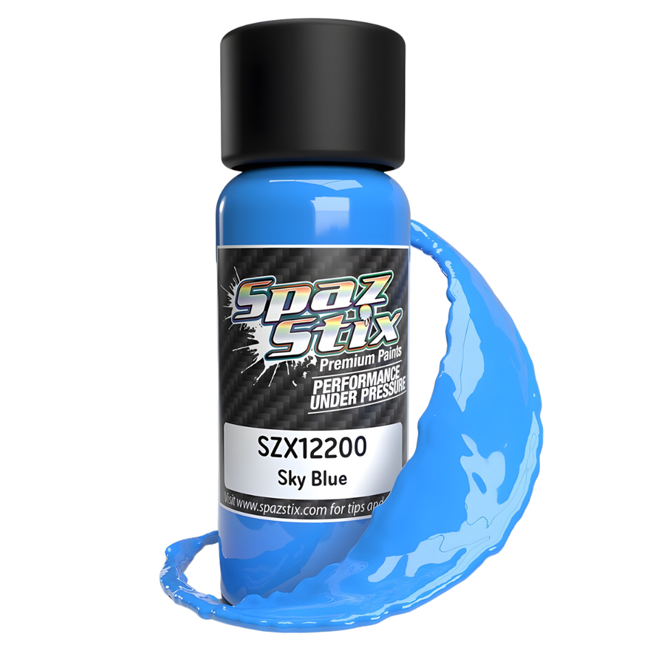 Spaz Stix Solid Sky Blue Airbrush Paint 59ml Polycarbonate RC SZX12200