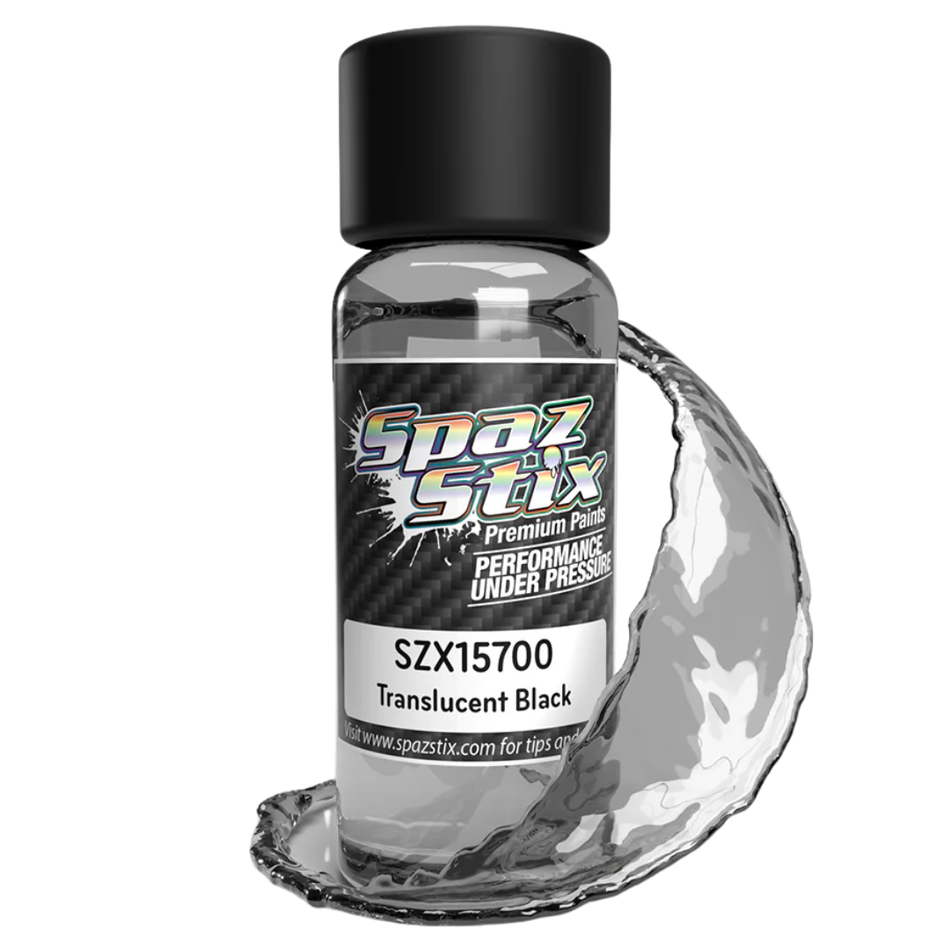 Spaz Stix Translucent Black Airbrush Paint Window Tint 2oz 59ml Bottle SZX15700