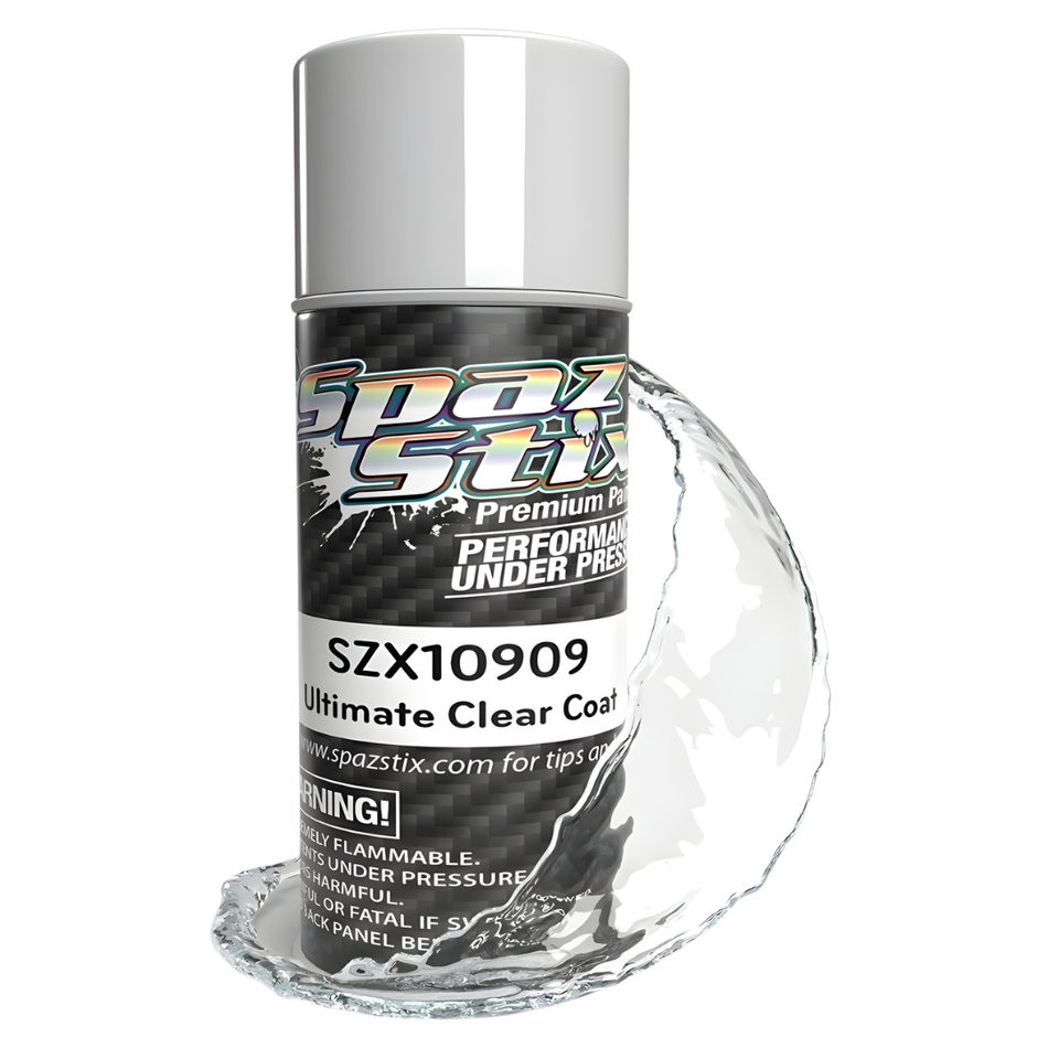 Spaz Stix Ultimate Clear Coat Aerosol 3.5oz Mirror Chrome Paint SZX10909