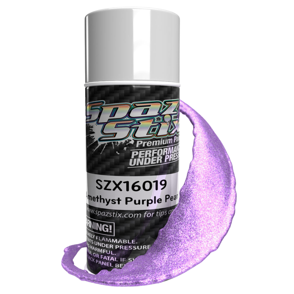 Spaz Stix Amethyst Purple Pearl Polycarbonate RC Body Paint Aerosol 104ml SZX16019