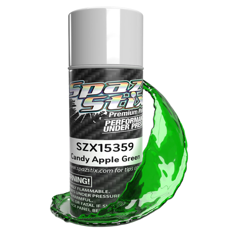 Spaz Stix Candy Apple Green Polycarbonate RC Body Paint Aerosol 104ml SZX15359