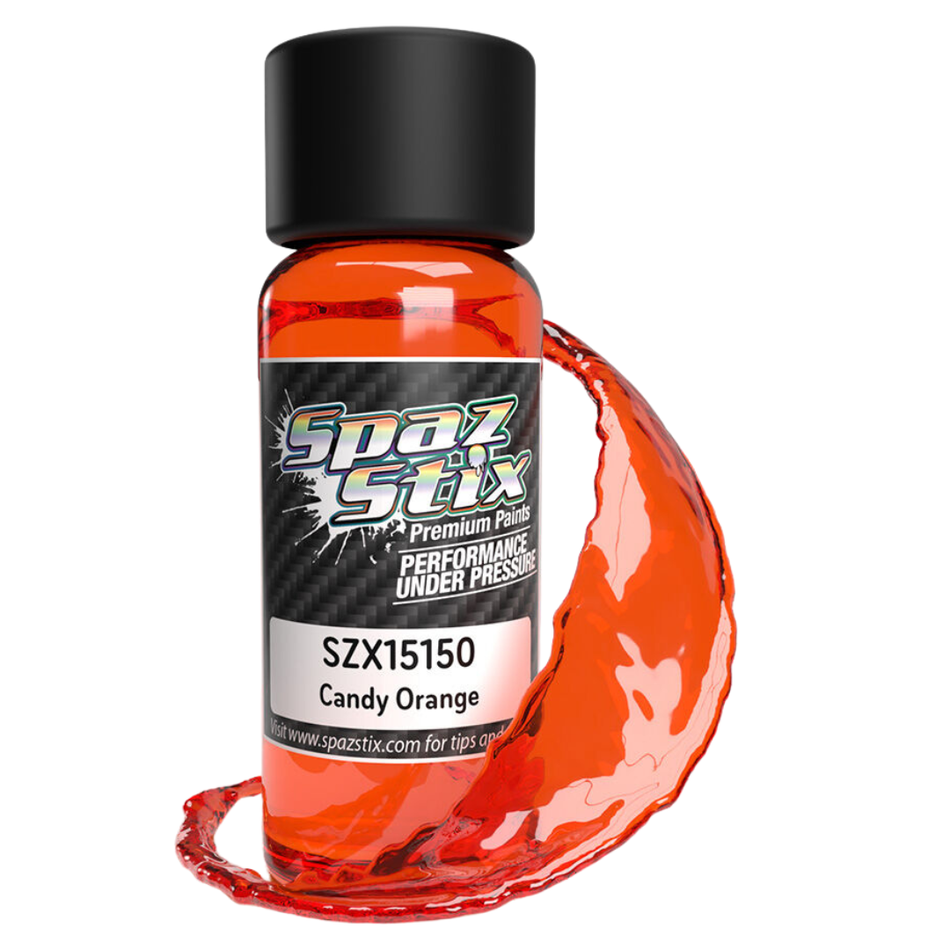 Spaz Stix Candy Orange Airbrush Ready Polycarbonate RC Body Paint 59ml SZX15150